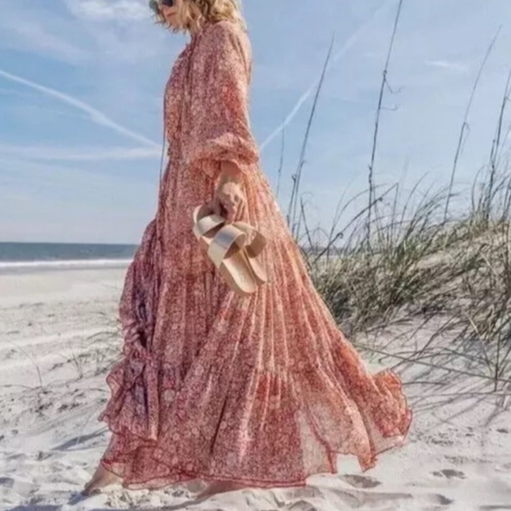 Free People Floral Pink Dress